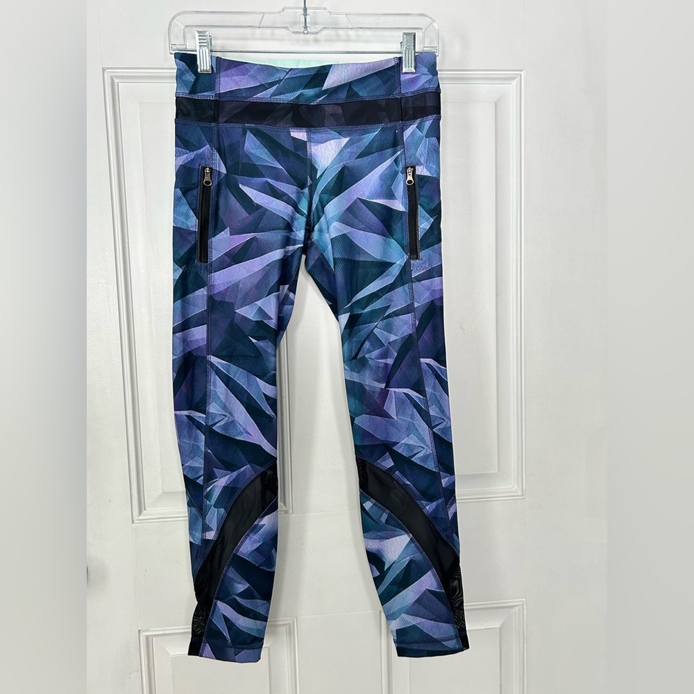 Lululemon Athletica Abstract Blue and Purple Leggings